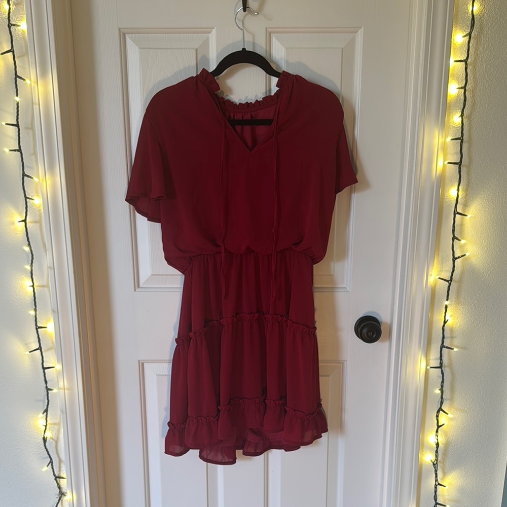 Red Ruffle Dress